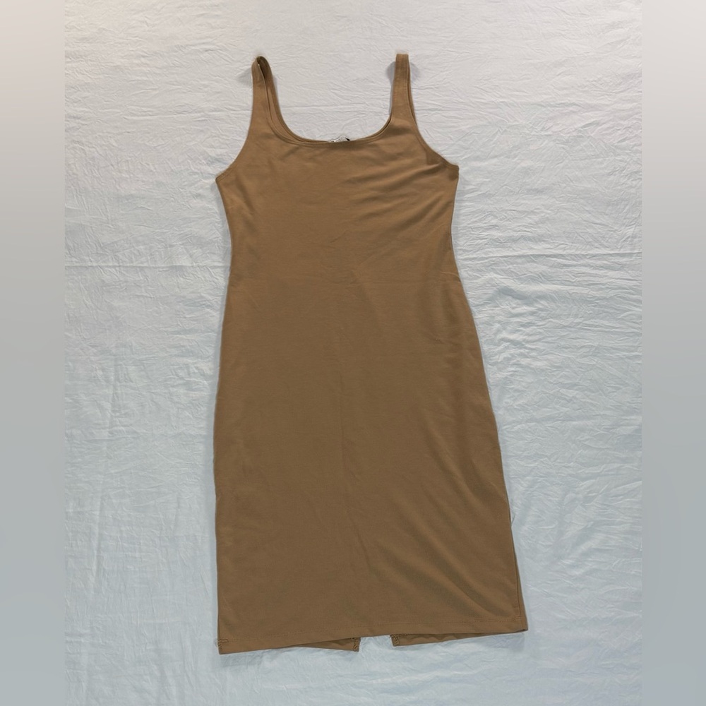 Zara Camel Sleeveless Dress